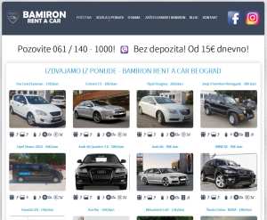 Izrada sajta Bamiron Rent a Car