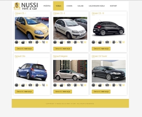 Izrada sajta NUSSI Rent a Car