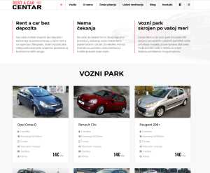 Izrada sajta Rent a Car Centar Beograd