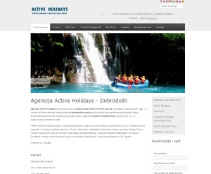 Izrada sajta Agencija Active Holidays